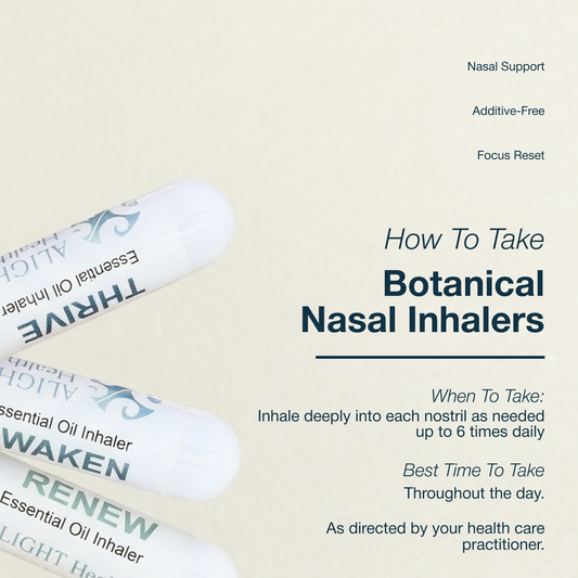 Nasal inhalers with usage instructions.