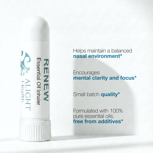 Alight Essential Oil Inhaler with text on a white background