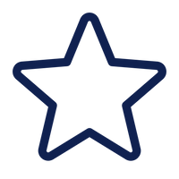 Navy blue star outline