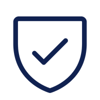 Navy blue shield icon