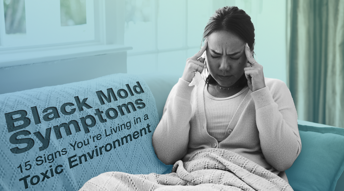 Woman experiencing chronic fatigue from black mold exposure