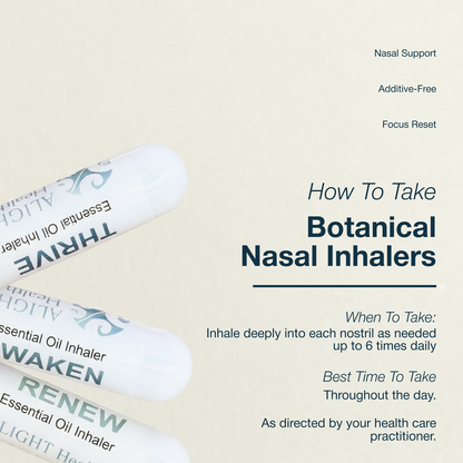 Nasal inhalers with usage instructions.