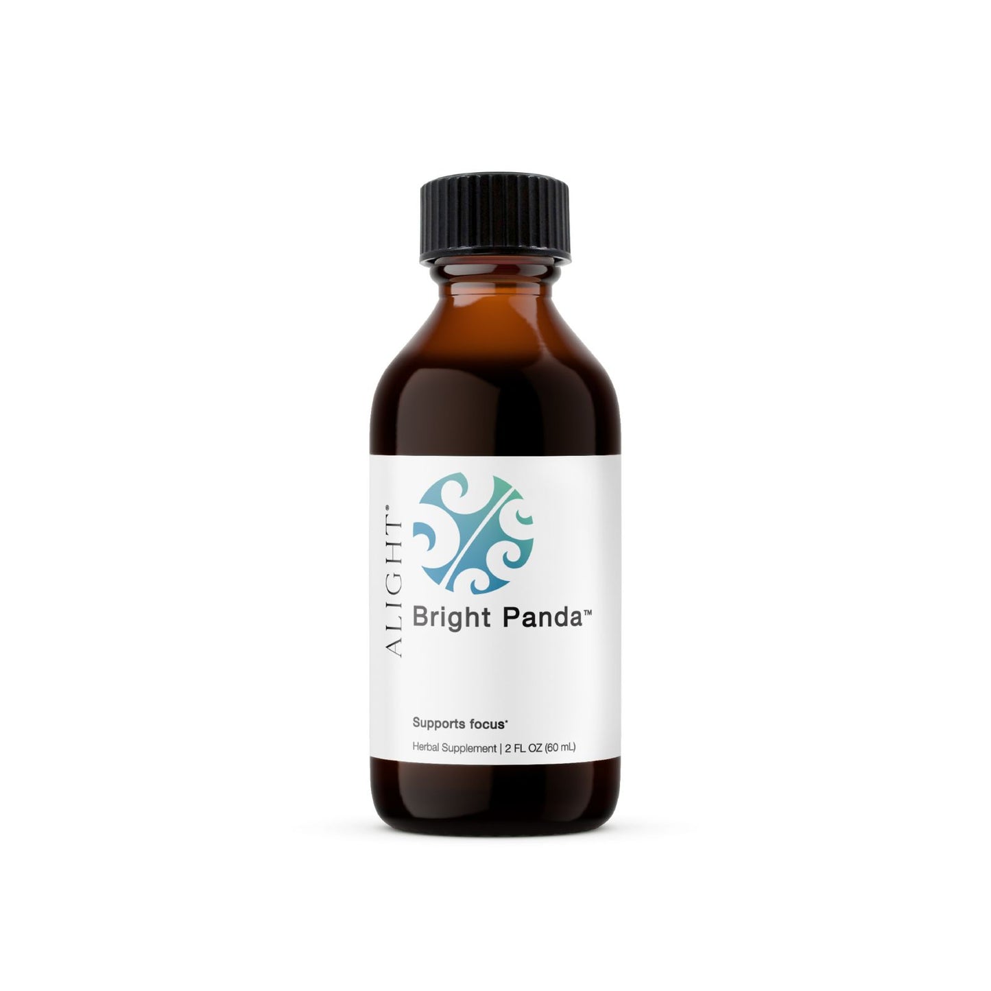 Brown bottle with a white label featuring 'Bright Panda' on a white background