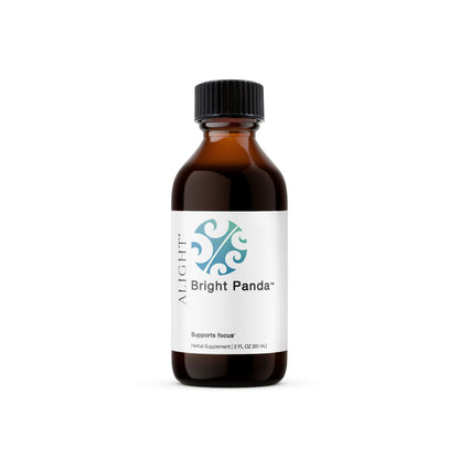 Brown bottle with a white label featuring 'Bright Panda' on a white background